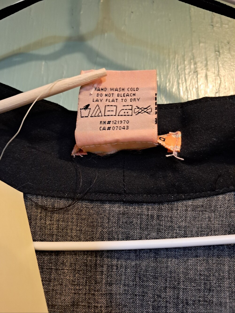 Flying Tomato Gray Chambray Button-Front Top with Black Trim - Picture 4 of 4